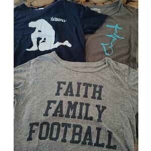 Tim Tebow t-shirt bundle lot faith hope love family football tee v-neck small